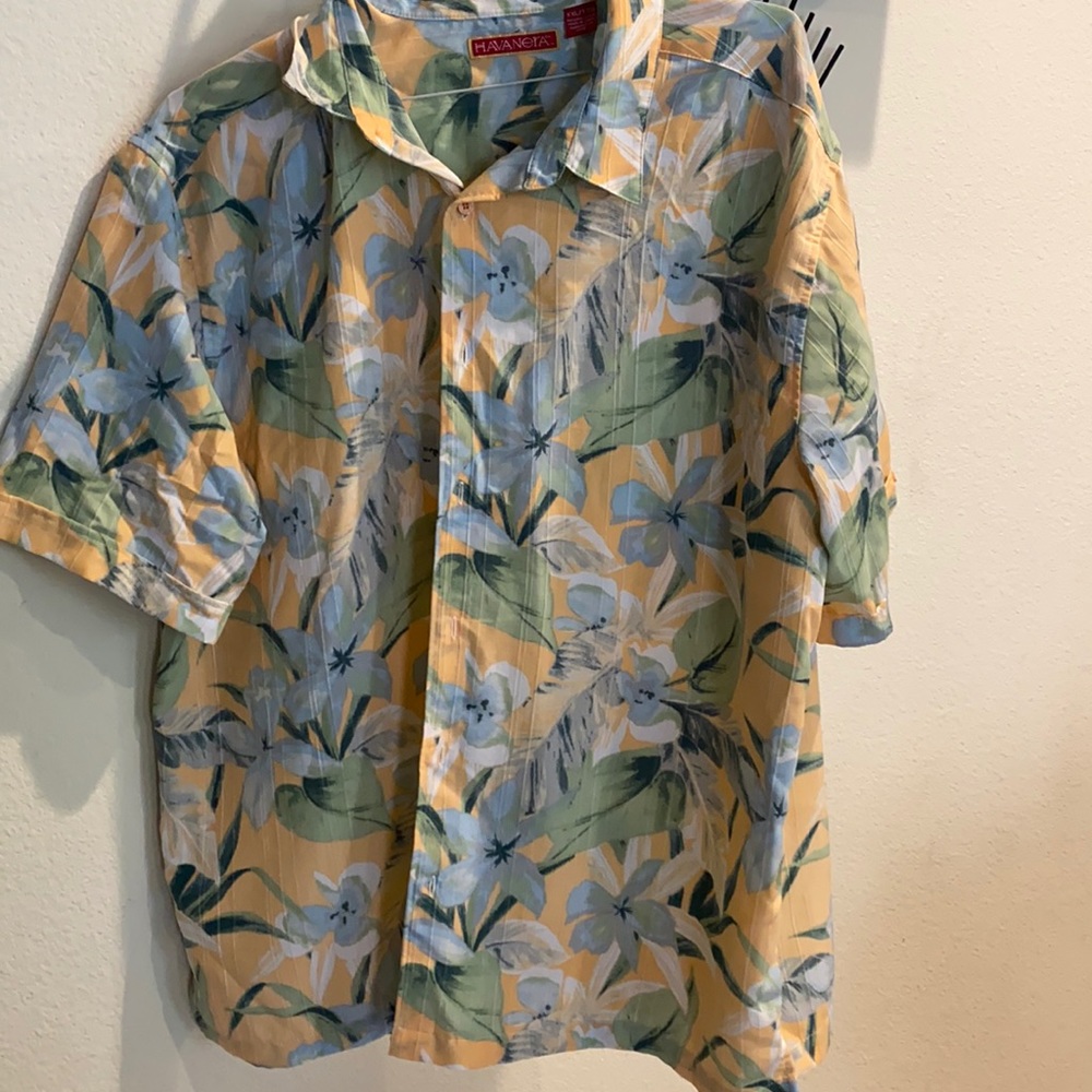 Havanera floral print button‎ up